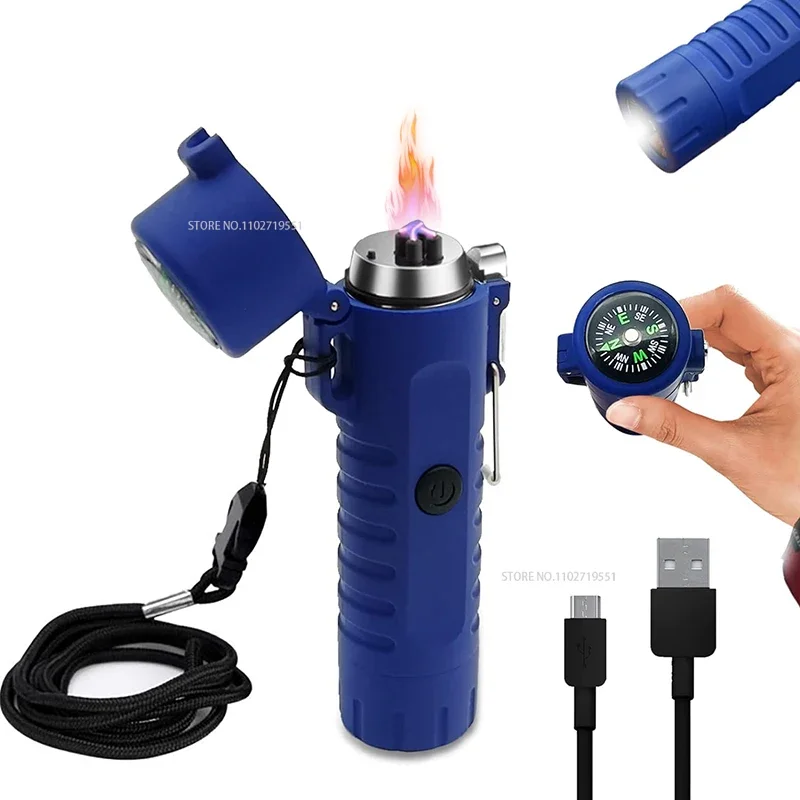 Outdoor Adventure Kit - USB Şarjlı Çift Ark Plazma Çakmak,