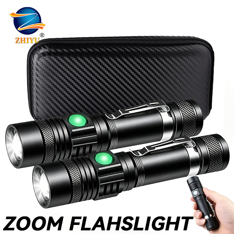 Outdoor Adventure Hunt - T6 LED Şarj Edilebilir El Feneri,